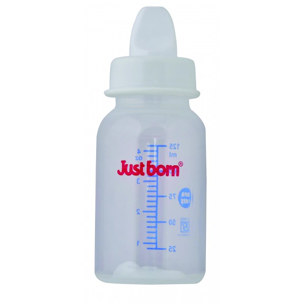 Just Born® Premium Feeding Bottle With Sipper Spout And Spoon 4Oz / 125ML 