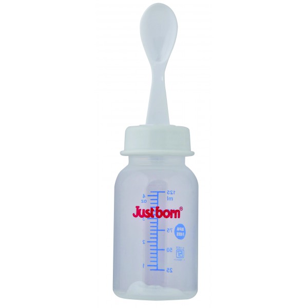 Just Born® Premium Feeding Bottle With Sipper Spout And Spoon 4Oz / 125ML 