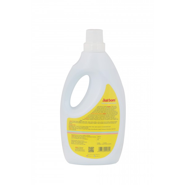 Just Born Baby Liquid Detergent 1000 ml | Soft & Gentle Wash for Baby Bottles, Clothes, Towels & Blankets | Powerful Stain & Odor Removal | Biodegradable & Eco-Friendly Formula