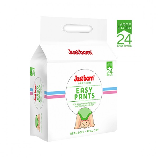 Just Born® Premium Easy Pants - 9 to 14 Kg's - 24's Count 