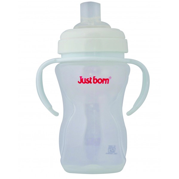 Just Born® Premium 2 in 1 Wide Neck Bottle & Soft Sipper With Handle 10Oz / 300Ml
