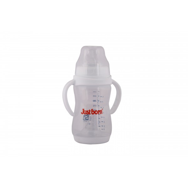 Just Born® Premium 2 in 1 Wide Neck Bottle & Soft Sipper With Handle 8Oz / 250ML