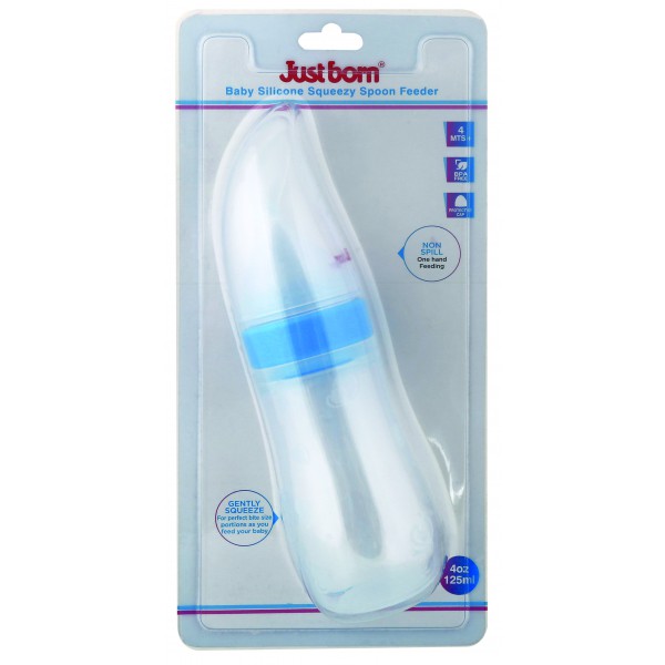 Just Born® Baby Silicone Squeezy Spoon Feeder