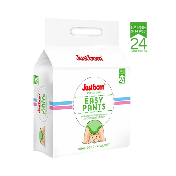 Just Born® Premium Easy Pants - 9 to 14 Kg's - 24's Count 