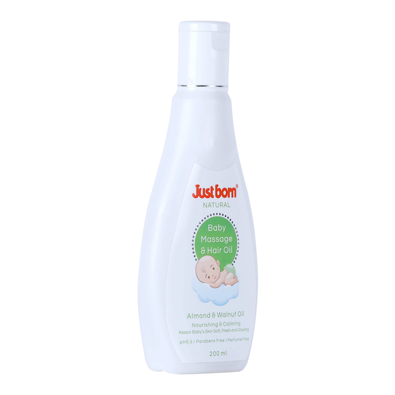 Just Born Natural Massage Oil Almond Oil Walnut Oil